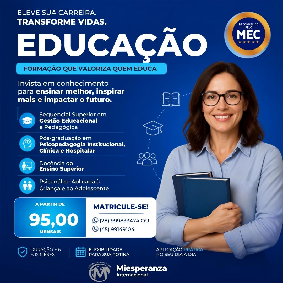 cONHEÇA CURSOS NA AREA DA EDUCAÇÃO